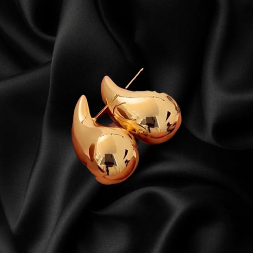 Tear drop stud earrings